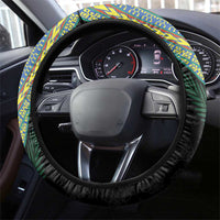 Tafea Tribal Tattoo with Namele Leaves Steering Wheel Cover