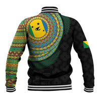 Malampa Tribal Tattoo with Namele Leaves Baseball Jacket LT03 - Polynesian Pride