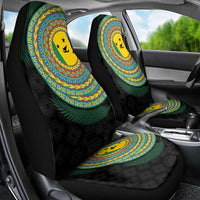 Malampa Tribal Tattoo with Namele Leaves Car Seat Cover