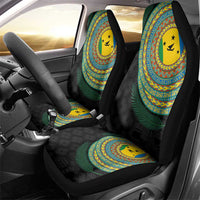 Malampa Tribal Tattoo with Namele Leaves Car Seat Cover