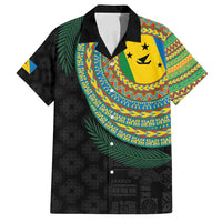 Malampa Tribal Tattoo with Namele Leaves Family Matching Tank Maxi Dress and Hawaiian Shirt