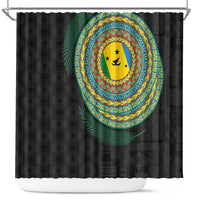 Malampa Tribal Tattoo with Namele Leaves Shower Curtain