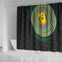 Malampa Tribal Tattoo with Namele Leaves Shower Curtain