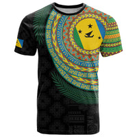 Malampa Tribal Tattoo with Namele Leaves T Shirt LT03 Black - Polynesian Pride
