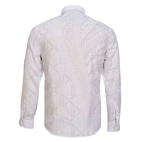 Niue White Sunday Family Matching Short Sleeve Bodycon Dress and Hawaiian Shirt Hiapo Tribal Art Tattoos - Polynesian Pride