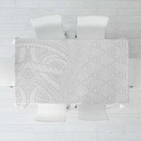 Niue White Sunday Tablecloth Hiapo Tribal Art Tattoos - Polynesian Pride