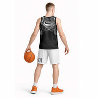 Super Samoan Traditional Tribal Art Tattoos Basketball Jersey Black Color LT03 - Polynesian Pride
