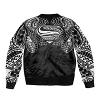 Super Samoan Traditional Tribal Art Tattoos Bomber Jacket Black Color - Polynesian Pride
