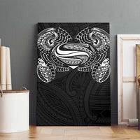 Super Samoan Traditional Tribal Art Tattoos Canvas Wall Art Black Color - Polynesian Pride