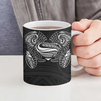 Super Samoan Traditional Tribal Art Tattoos Ceramic Mug Black Color - Polynesian Pride