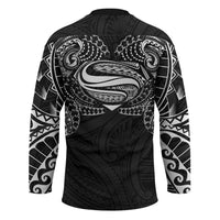 Super Samoan Traditional Tribal Art Tattoos Hockey Jersey Black Color - Polynesian Pride