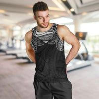 Super Samoan Traditional Tribal Art Tattoos Men Tank Top Black Color - Polynesian Pride
