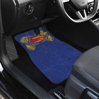 Super Samoan Traditional Tribal Art Tattoos Car Mats Blue Color - Polynesian Pride