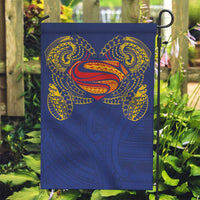 Super Samoan Traditional Tribal Art Tattoos Garden Flag Blue Color - Polynesian Pride