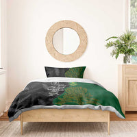 Aotearoa South Africa Rugby Freedom Cup Bedding Set Kiwi Warriors Haka with King Protea Symbol LT03 - Polynesian Pride