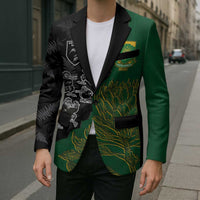 Custom Aotearoa South Africa Rugby Freedom Cup Blazer Kiwi Warriors Haka with King Protea Symbol - Polynesian Pride
