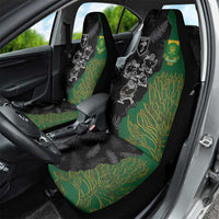 Aotearoa South Africa Rugby Freedom Cup Car Seat Cover Kiwi Warriors Haka with King Protea Symbol - Polynesian Pride