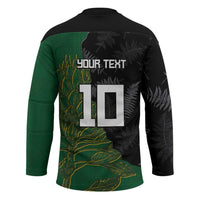 Custom Aotearoa South Africa Rugby Freedom Cup Hockey Jersey Kiwi Warriors Haka with King Protea Symbol LT03 - Polynesian Pride