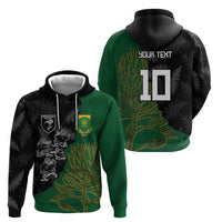Custom Aotearoa South Africa Rugby Freedom Cup Hoodie Kiwi Warriors Haka with King Protea Symbol - Polynesian Pride