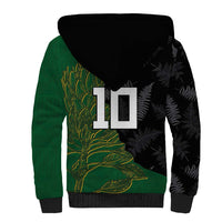 Custom Aotearoa South Africa Rugby Freedom Cup Sherpa Hoodie Kiwi Warriors Haka with King Protea Symbol - Polynesian Pride