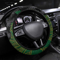 Aotearoa South Africa Rugby Freedom Cup Steering Wheel Cover Kiwi Warriors Haka with King Protea Symbol - Polynesian Pride