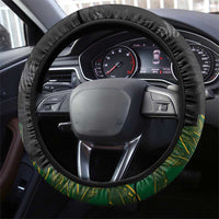 Aotearoa South Africa Rugby Freedom Cup Steering Wheel Cover Kiwi Warriors Haka with King Protea Symbol - Polynesian Pride