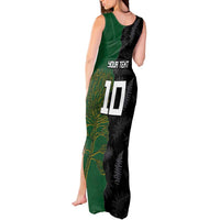 Custom Aotearoa South Africa Rugby Freedom Cup Tank Maxi Dress Kiwi Warriors Haka with King Protea Symbol - Polynesian Pride