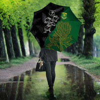 Aotearoa South Africa Rugby Freedom Cup Umbrella Kiwi Warriors Haka with King Protea Symbol LT03 - Polynesian Pride