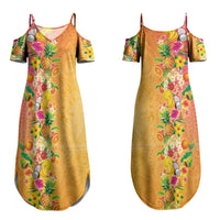 Hawaiian Tropical Fruits and Plants Couples Matching Summer Maxi Dress and Hawaiian Shirt Kakau Pattern Summer Vibe
