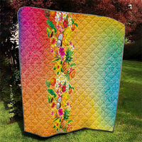 Hawaiian Tropical Fruits and Plants Quilt Kakau Pattern Summer Vibe