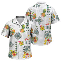 Hawaiian Quilts Family Matching Mermaid Dress and Hawaiian Shirt Tropical Fruits and Plants