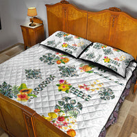 Hawaiian Quilts Quilt Bed Set Tropical Fruits and Plants