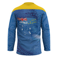 Tuvalu Heritage Hockey Jersey Map of the Islands and Polynesia Pattern