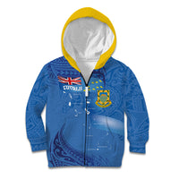 Tuvalu Heritage Kid Hoodie Map of the Islands and Polynesia Pattern