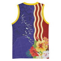 Kiribati Heritage Basketball Jersey Map of the Islands and Polynesia Pattern