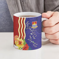 Kiribati Heritage Ceramic Mug Map of the Islands and Polynesia Pattern