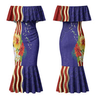 Kiribati Heritage Couples Matching Mermaid Dress and Hawaiian Shirt Map of the Islands and Polynesia Pattern LT03 - Polynesian Pride