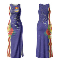 Kiribati Heritage Couples Matching Tank Maxi Dress and Hawaiian Shirt Map of the Islands and Polynesia Pattern