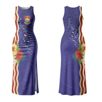 Kiribati Heritage Family Matching Tank Maxi Dress and Hawaiian Shirt Map of the Islands and Polynesia Pattern LT03 Mom's Dress Multicolor - Polynesian Pride