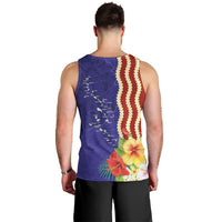 Kiribati Heritage Men Tank Top Map of the Islands and Polynesia Pattern