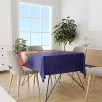 Kiribati Heritage Tablecloth Map of the Islands and Polynesia Pattern
