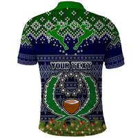 Personalised Pohnpei State Christmas Polo Shirt Coat of Arms Beautiful Merry Xmas Snowflake LT03 - Polynesian Pride