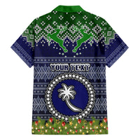 Personalised Chuuk State Christmas Hawaiian Shirt Coat of Arms Beautiful Merry Xmas Snowflake LT03 - Polynesian Pride