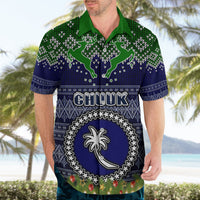 Personalised Chuuk State Christmas Hawaiian Shirt Coat of Arms Beautiful Merry Xmas Snowflake LT03 - Polynesian Pride