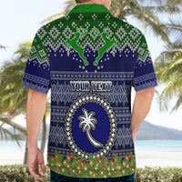 Personalised Chuuk State Christmas Hawaiian Shirt Coat of Arms Beautiful Merry Xmas Snowflake LT03 - Polynesian Pride