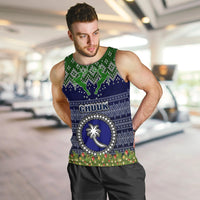 personalised-chuuk-state-christmas-men-tank-top-coat-of-arms-beautiful-merry-xmas-snowflake