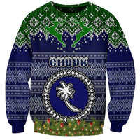 personalised-chuuk-state-christmas-sweatshirt-coat-of-arms-beautiful-merry-xmas-snowflake