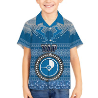 Personalised Yap Christmas Hawaiian Shirt Coat of Arms Beautiful Merry Xmas Snowflake LT03 - Polynesian Pride