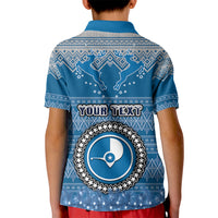 Personalised Yap Christmas Kid Polo Shirt Coat of Arms Beautiful Merry Xmas Snowflake LT03 - Polynesian Pride