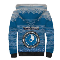 Personalised Yap Christmas Sherpa Hoodie Coat of Arms Beautiful Merry Xmas Snowflake LT03 - Polynesian Pride
